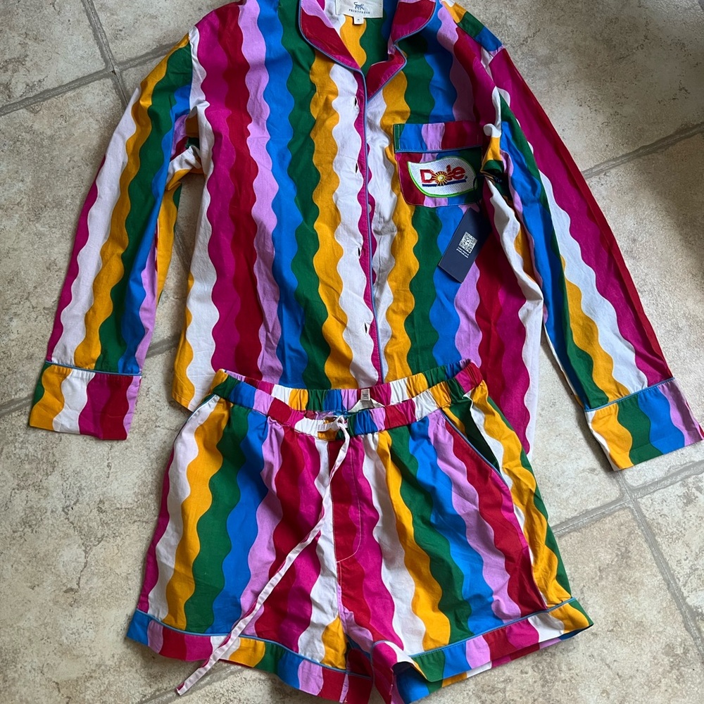PRINT FRESH x DOLE Colorful Shorts Top pajama